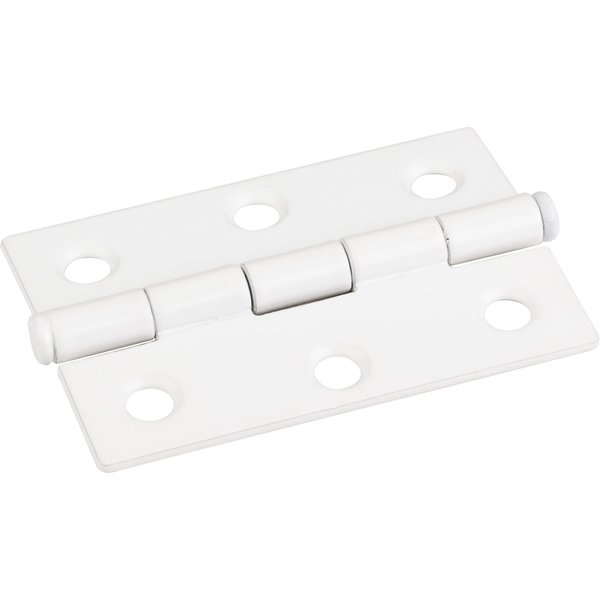 Hardware Resources Bright White 2-1/2"x1-11/16" Single Full Swaged Butt Hinge 33528BWH